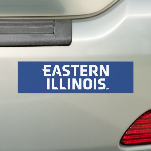 Eastern Illinois University Wordmark Logo Bumper Sticker (On Car)