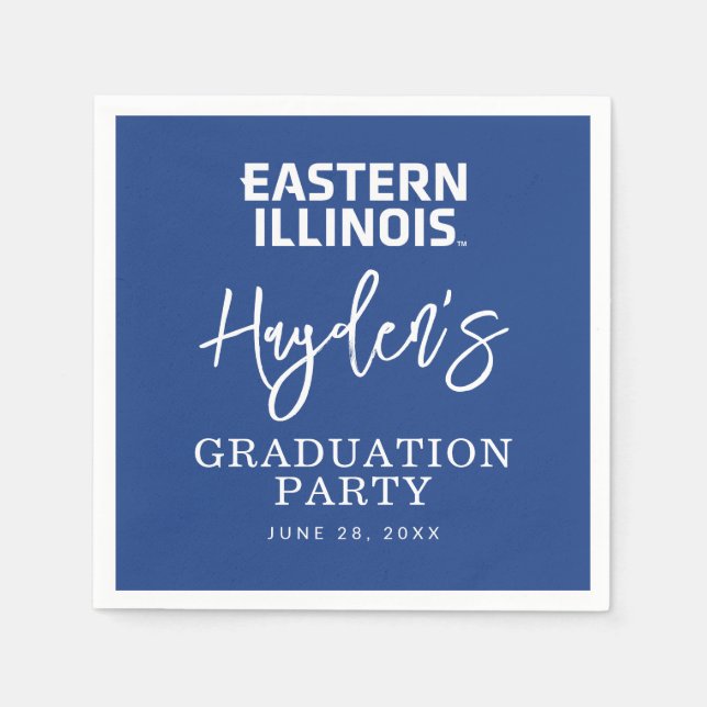 Eastern Illinois University Wordmark Logo Napkin (Front)