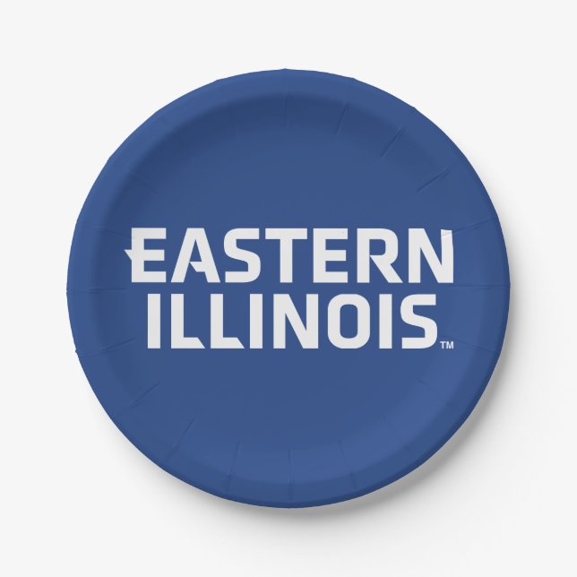 Eastern Illinois University Wordmark Logo Paper Plate (Front)