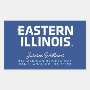 Eastern Illinois University Wordmark Logo Rectangular Sticker