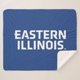Eastern Illinois University Wordmark Logo Sherpa Blanket