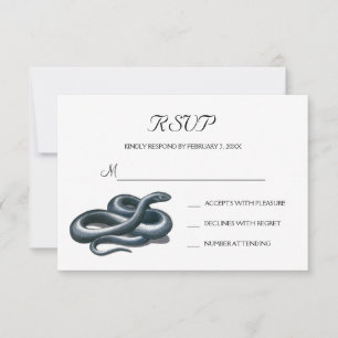 Eastern Indigo Snake Nature Art RSVP Card