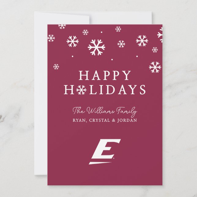 Eastern Kentucky University E Holiday Card (Front)