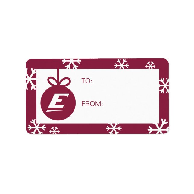 Eastern Kentucky University E Label (Front)