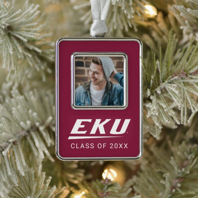 Eastern Kentucky University | EKU Silver Plated Framed Ornament (Tree)