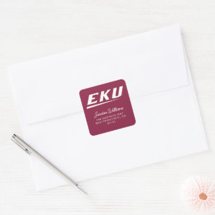 Eastern Kentucky University   EKU Square Sticker