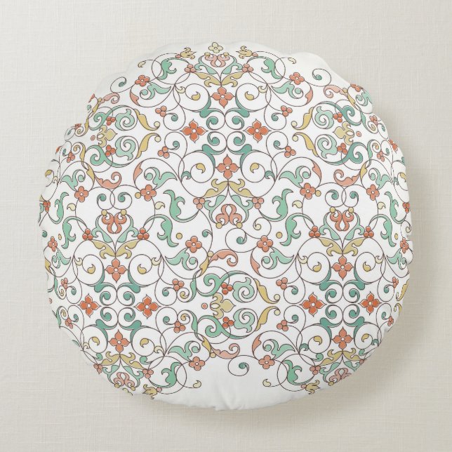 Eastern ornate border element. round cushion (Front)