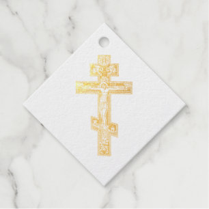 Eastern Orthodox Icon Cross Favour Tags
