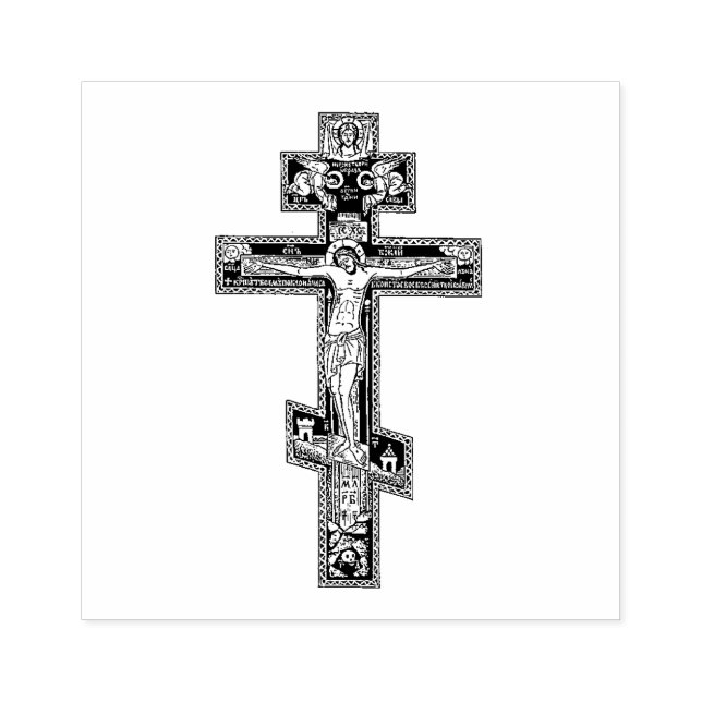 Eastern Orthodox Icon Cross Rubber Stamp (Imprint)