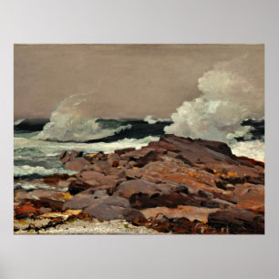 Eastern Point, fine art by Winslow Homer Poster