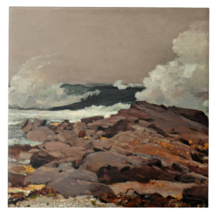 Eastern Point, fine art by Winslow Homer Tile