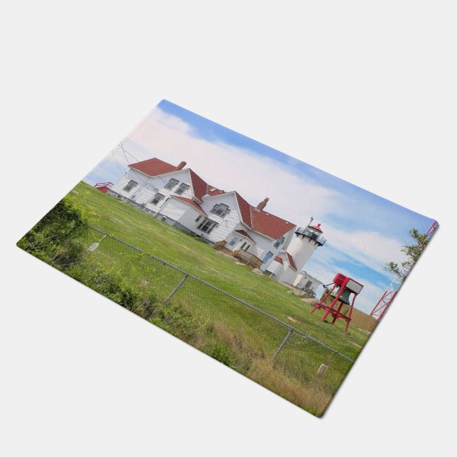 Eastern Point Lighthouse, Massachusetts Door Mat (Angled)