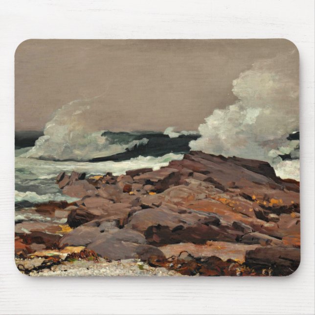 Eastern Point, painting by Winslow Homer Mouse Mat (Front)