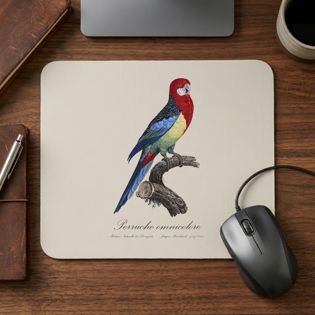 Eastern rosella or Platycercus eximius parakeet Mouse Mat (Eastern rosella or Platycercus eximius parakeet. Mouse Pad)