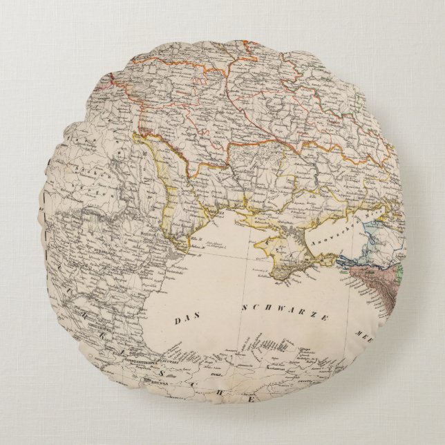 Eastern Russia Round Cushion (Front)