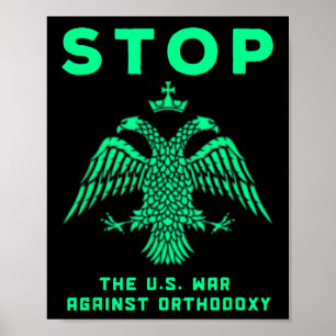 Eastern Russian Orthodox Christian Anti War Peace  Poster