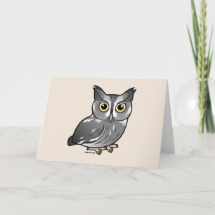 Eastern Screech Owl (Grey Phase) Holiday Card