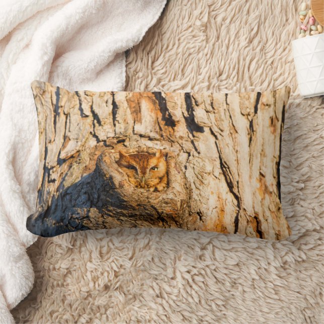Eastern Screech-Owl Lumbar Cushion (Blanket)