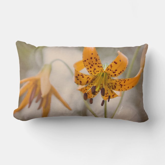 Eastern Sierra Tiger Lilies Lumbar Cushion (Front)