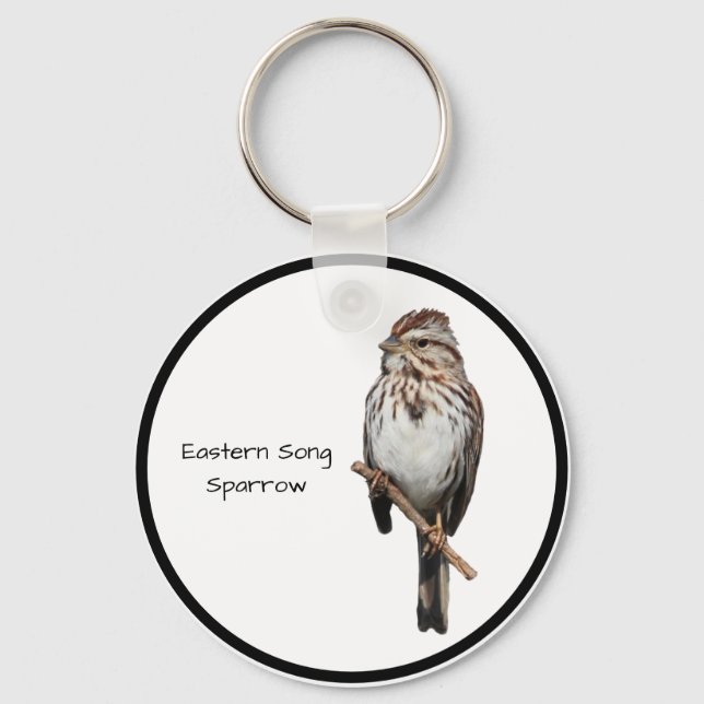 Eastern Song Sparrow Key Ring (Front)