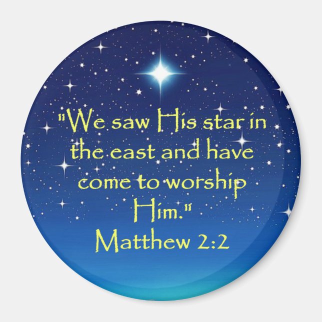 Eastern Star Christmas Scripture Gift Magnet (Front)
