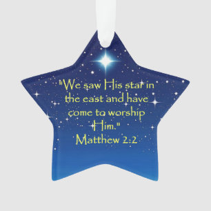 Eastern Star Christmas Scripture Tree Ornament