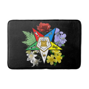 Eastern Star Floral Bath Mat