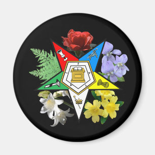 Eastern Star Floral Emblem magnet