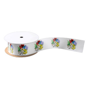 Eastern Star floral ribbon Satin Ribbon
