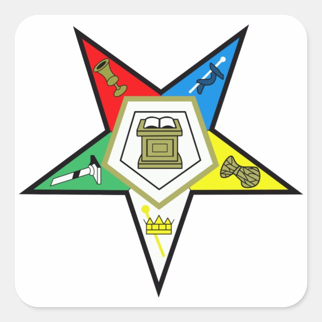 Eastern Star Square Sticker (Front)