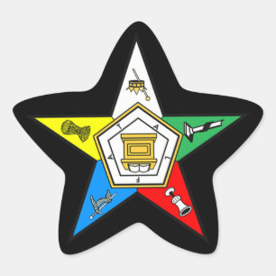 Eastern Star Star Shaped Sticker
