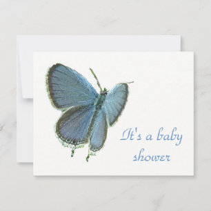 Eastern-Tailed Blue Butterfly Baby Invitation