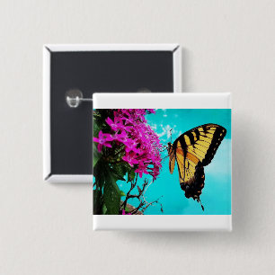 Eastern Tiger Swallowtail Butterfly #2 15 Cm Square Badge