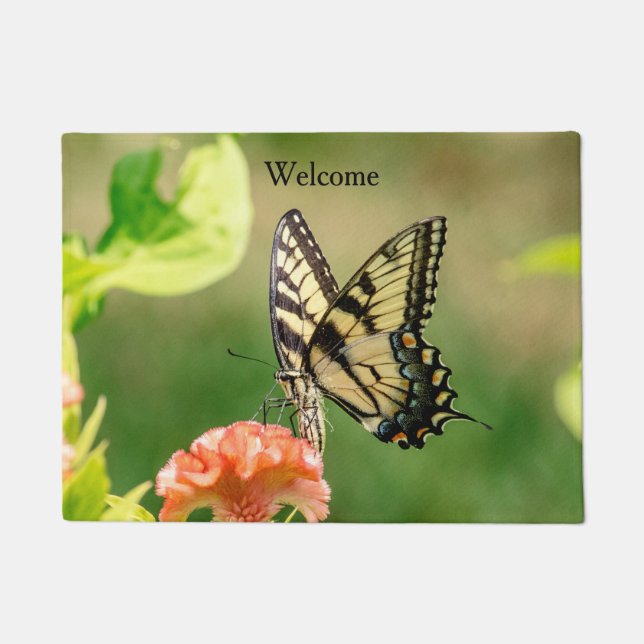 Eastern Tiger Swallowtail Butterfly Doormat (Front)