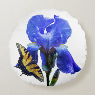 Eastern tiger swallowtail butterfly round cushion
