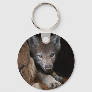 Eastern Timber Wolf Key Ring