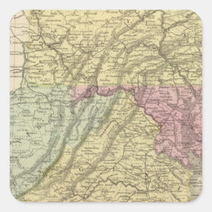 Eastern US Square Sticker
