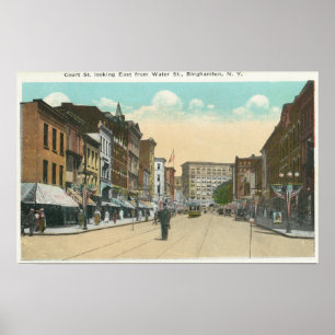 Eastern View of Court Street from Water Street Poster