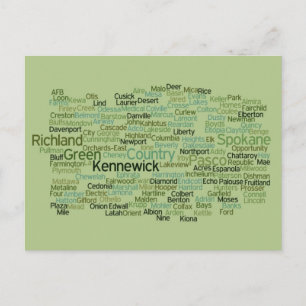 Eastern Washington Cities Postcard