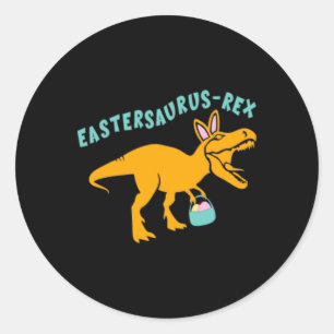 Eastersaurus Easter Dinosaur Gift For Teen Boys An Classic Round Sticker