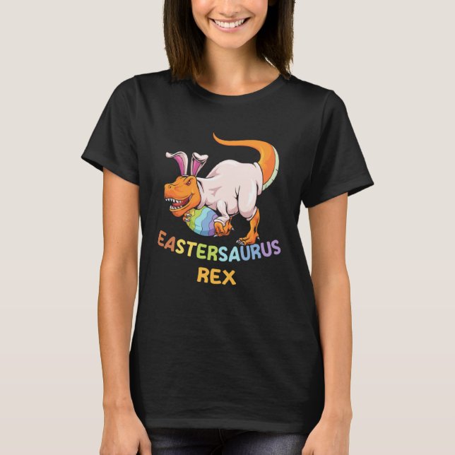 Eastersaurus Rex Easter Rex Dinosaur Bunny Kids Di T-Shirt (Front)