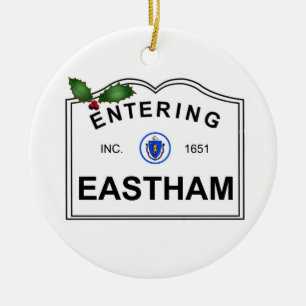 Eastham MA Ceramic Tree Decoration