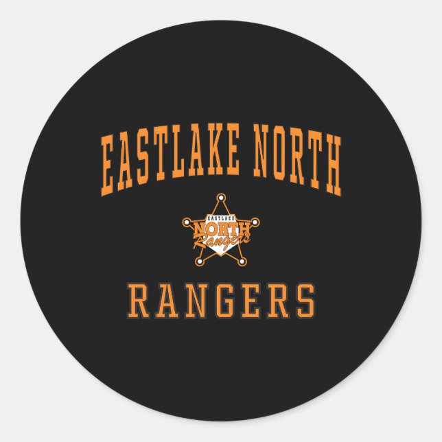 Eastlake North High School Rangers C1 Classic Round Sticker (Front)