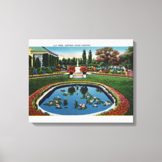 Eastman House Gardens Lily Pond Canvas Print (Front)