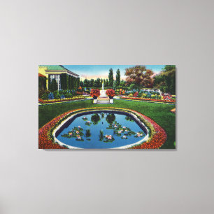 Eastman House Gardens Lily Pond Canvas Print
