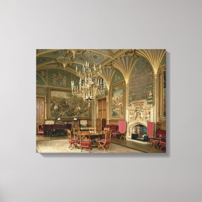 Eastnor Castle, Herefordshire: the drawing Canvas Print (Front)