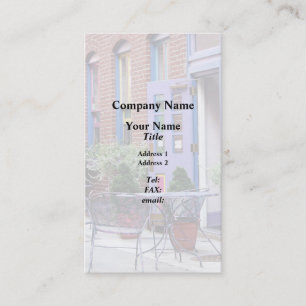 Easton PA - Outdoor Seating Business Card