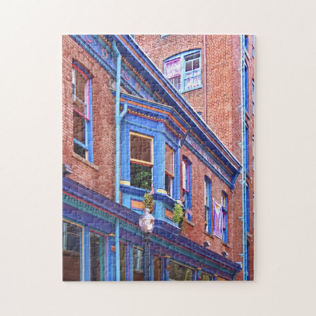 Easton PA - Street With Bay Window Jigsaw Puzzle (Vertical)