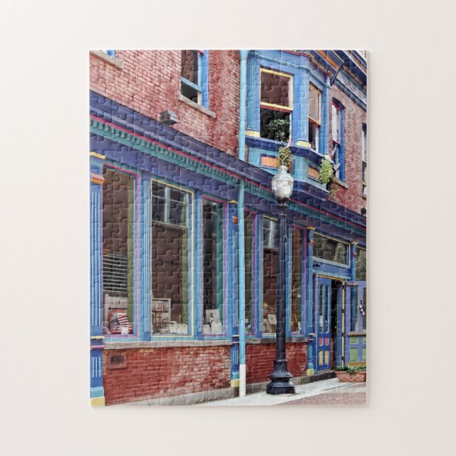 Easton PA - Street With Open Door Jigsaw Puzzle (Vertical)