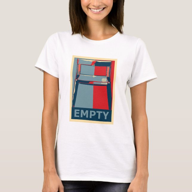 Eastwooding Chair Invisible Obama PoliticalSatire T-Shirt (Front)